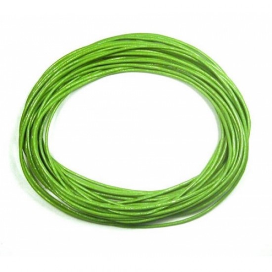Round Leather Cord, green, (1mm, 1.5mm, 2mm)(Sold by the Meter)