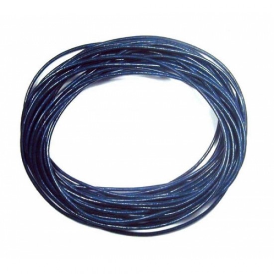 Round Leather Cord, navy, (1mm, 1.5mm, 2mm)(Sold by the Meter)
