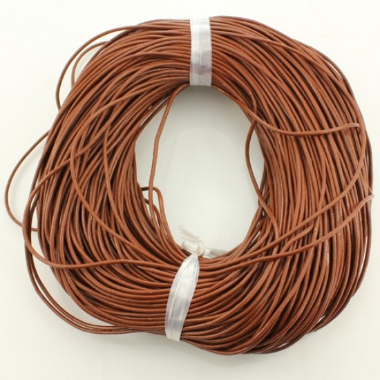 red brown color leather cord, (1mm, 1.5mm, 2mm)Sold by the Meter