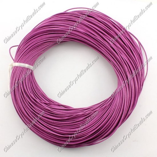 Round Leather Cord, purple,(1mm 1.5mm 2mm) (Sold by the Meter)