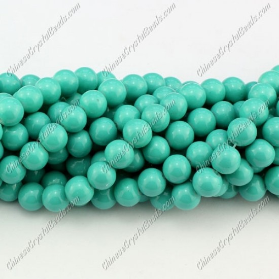 8mm round glass beads strand, Dark Turquoise, 100pcs per strand