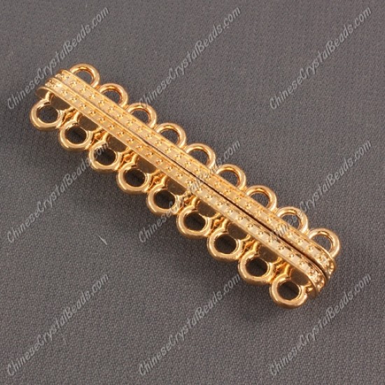 Big strong Magnetic Clasps, rose gold plated Brass, 56x15x8mm, silver plated, Quantity: 1 Pieces