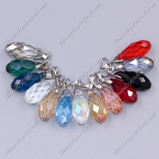 10x20mm Briolette beads pendant, more color, 1 pcs