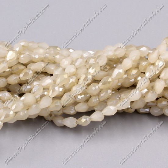 Chinese Crystal Teardrop Beads Strand, #004, 3x5mm, about 100 Beads