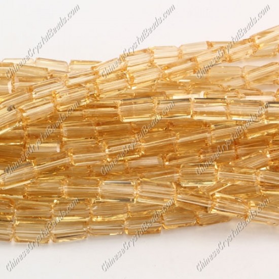 cuboid crystal beads, 4x4x8mm, g champange, 72pcs per strand