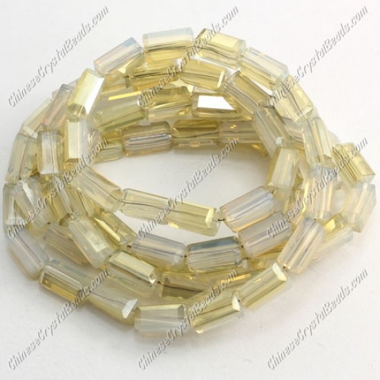 cuboid crystal beads, 4x4x8mm, #003, 72pcs per strand