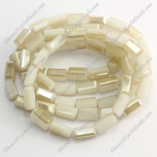 cuboid crystal beads, 4x4x8mm, #001, 72pcs per strand
