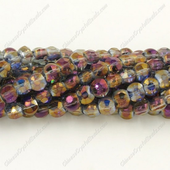 5x6mm Bread crystal beads long strand, purple light  about 100pcs per strand