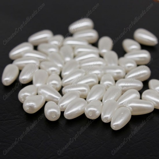 (high light) Imitation Pearl ABS Beads, 6x12mm drop, Hole:Approx 1mm, Sold By about 50pcs per pkg