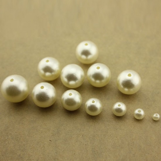 Imitation Pearl, Acrylic Beads, round beads, Hole:Approx 1mm, sold by 100 pieces per pkg, ( more size you can choose)