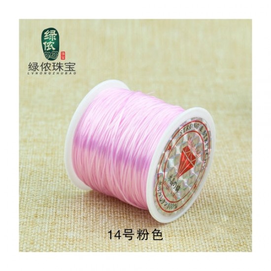 60M Length 0.5mm pink Elastic Cord High Elastic String Bracelet Elastic Rope Jewelry Diy Cord