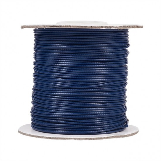 navy blue korean waxed polyester cord string 0.5/1/1.5/2/3mm round 1 roll