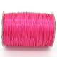 neon fuchsia color korean waxed polyester cord string 0.5/1/1.5/2/3mm round 1 roll