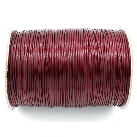 Red wine korean waxed polyester cord string 0.5/1/1.5/2/3mm round 1 roll