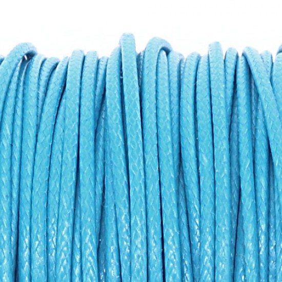Dodger Blue color korean waxed polyester cord string 0.5/1/1.5/2/3mm round 1 roll