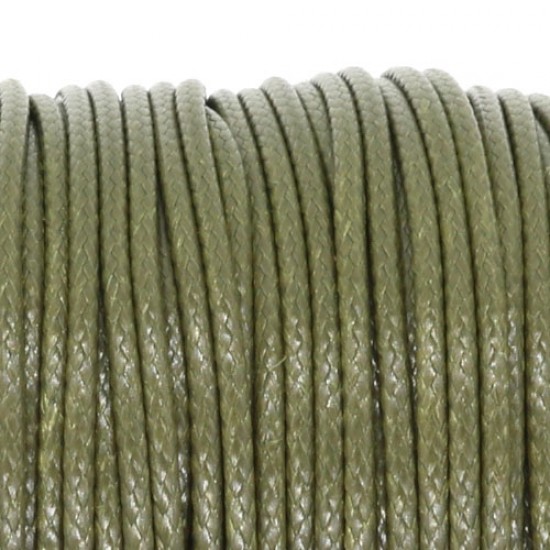 Dark Olive korean waxed polyester cord string 0.5/1/1.5/2/3mm round 1 roll