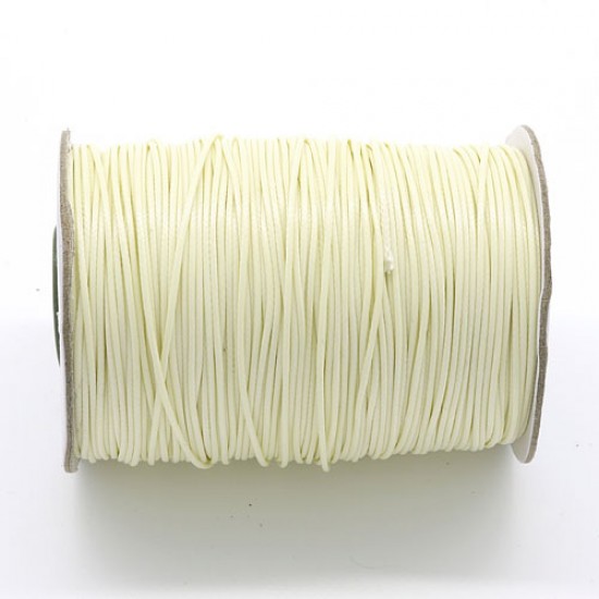 milk color korean waxed polyester cord string 0.5/1/1.5/2/3mm round 1 roll