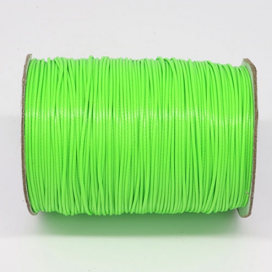 Neon Green korean waxed polyester cord string 0.5/1/1.5/2/3mm round 1 roll