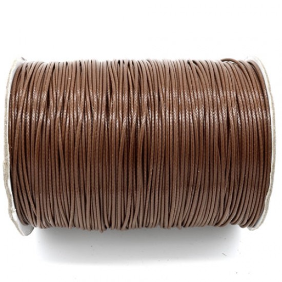 Dark Chocolate korean waxed polyester cord string 0.5/1/1.5/2/3mm round 1 roll
