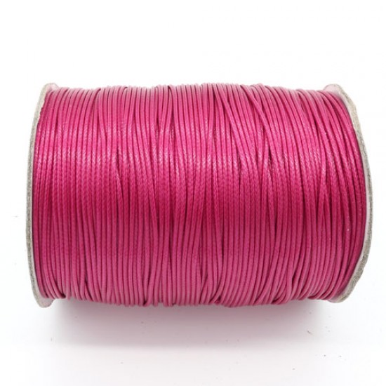 fuchsia korean waxed polyester cord string 0.5/1/1.5/2/3mm round 1 roll