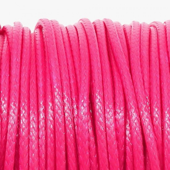hot pink korean waxed polyester cord string 0.5/1/1.5/2/3mm round 1 roll